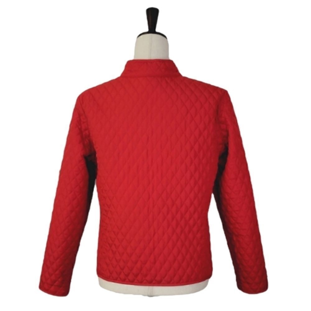 Briggs New York Red Quilted  Zip Lightweight Barn Jacket Size PM - Picture 4 of 8